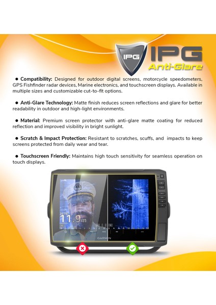 Garmin Striker 4 Plus Sonar Fishfinder Için Anti-Glare Parlama Önleyici Mat Ekran Koruyucu fırsatları