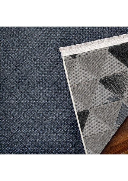 Gri Geometrik Etnik Modern Desenli Pamuk Makinada Yıkanabilir Hav Toz Vermez Leke Tutmayan Kaymaz Taban Dijital Makine Baskı Salon Yolluk Mutfak Halı modelleri
