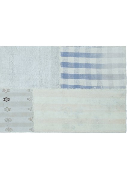 Teselya Bej Patchwork Yün Modern Desenli Yün Hav Toz Vermez Leke Tutmayan Salon Yolluk Mutfak El Dokuma Halı fırsatları