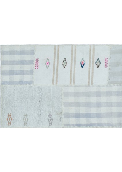 Teselya Bej Patchwork Yün Modern Desenli Yün Hav Toz Vermez Leke Tutmayan Salon Yolluk Mutfak El Dokuma Halı indirimleri