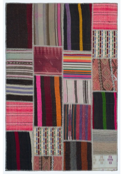 Atina Gri Eskitme Yün Modern Desenli Yün Hav Toz Vermez Leke Tutmayan Salon Yolluk Mutfak El Dokuma Halı