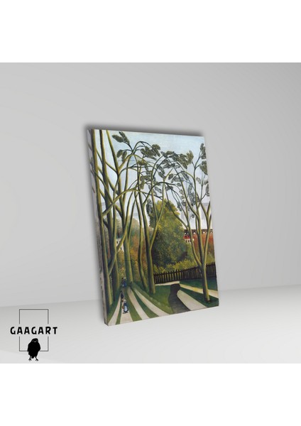 Tekli Dikey Kanvas Tablo Ünlü Eserler Henri Rousseau The Bievre Near Bicetre fiyatları