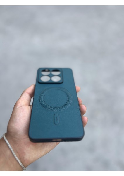 Xiaomi Mi 14T Pro Uyumlu Magsafe Özellikli Deri Görünümlü Silikon Kılıf fiyatları