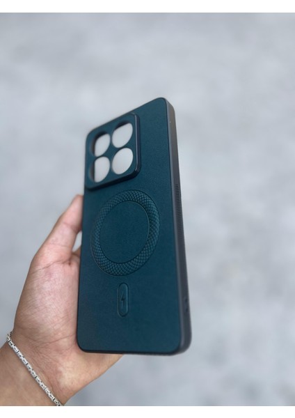 Xiaomi Mi 14T Pro Uyumlu Magsafe Özellikli Deri Görünümlü Silikon Kılıf fırsatları