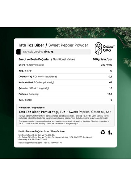 Tatlı Kırmızı Toz Biber 80 gr fırsatları