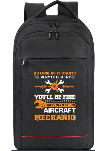 Aircraft Mechanic Sırt Çantası Pilot - Havacı - Uçak Tutkunu Hediye