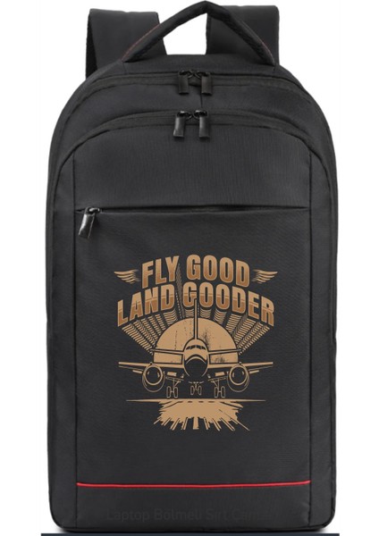 Fly Goog, Land Gooder Sırt Çantası Pilot - Havacı - Uçak Tutkunu Hediye