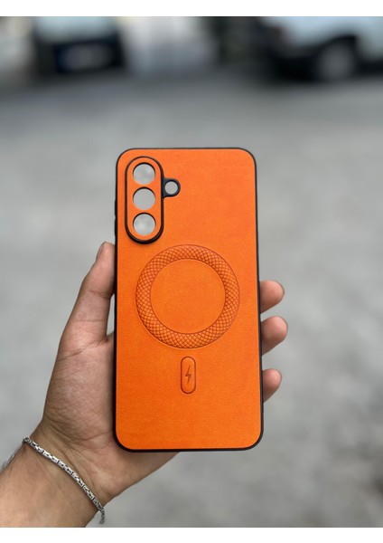 Xiaomi 15 Pro Uyumlu Magsafe Özellikli Deri Görünümlü Silikon Kılıf