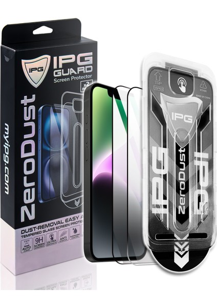 Zero Dust, iPhone 16e için Toz Önleyici Aplikatörlü Temperli Cam Koruma (2 Adet)