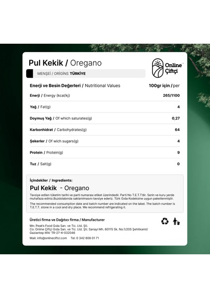 Pul Kekik 30 gr fırsatları