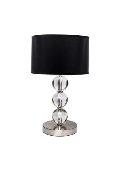 Cam Gövdeli Krom Ayaklı Kumaş Başlıklı Dekoratif Masa Gece Lambası fiyatları