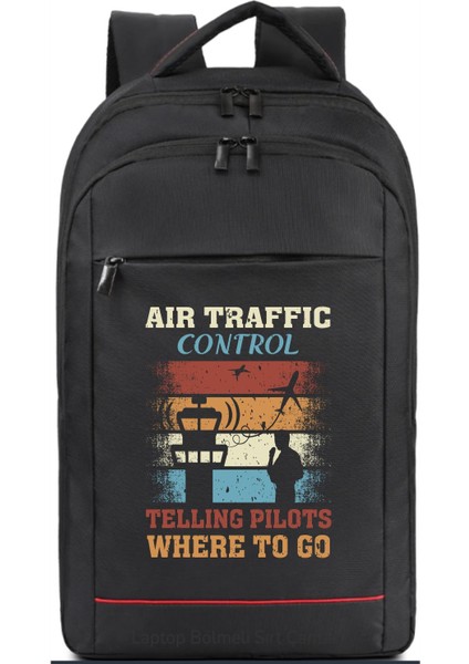 Air Traffic Control Sırt Çantası Pilot - Havacı - Uçak Tutkunu Hediye
