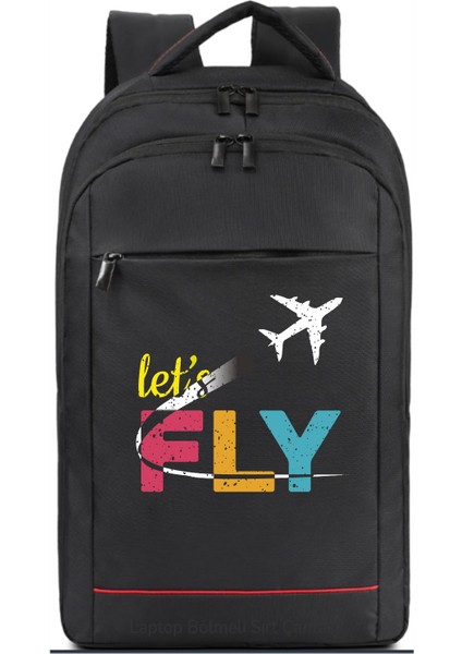 Lets Fly Sırt Çantası Pilot - Havacı - Uçak Tutkunu Hediye