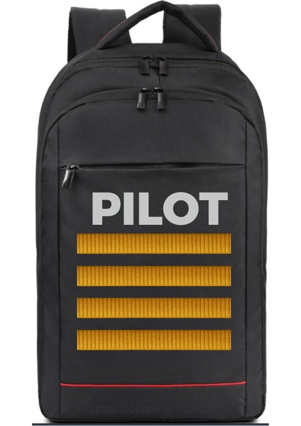 Dört Sırma Pilot Sırt Çantası Pilot - Havacı - Uçak Tutkunu Hediye