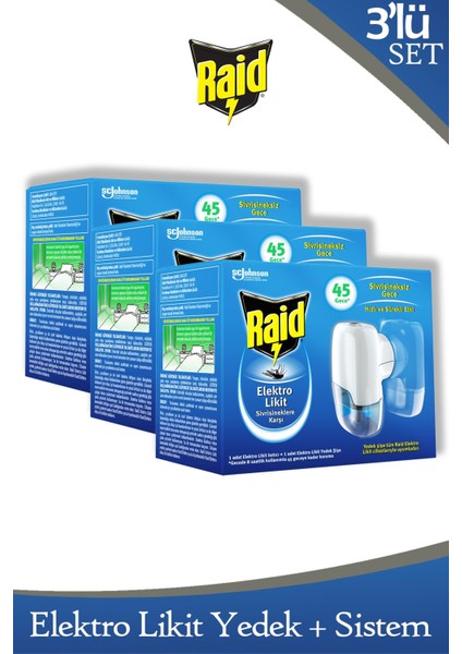 Elektrolikit Sistem 45 Gece 27 ml x 3 Adet