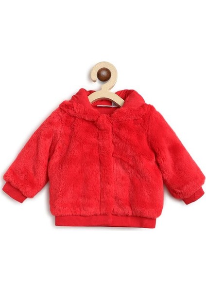 Kapüşonlu Önü Açık Suni Kürk Hırka