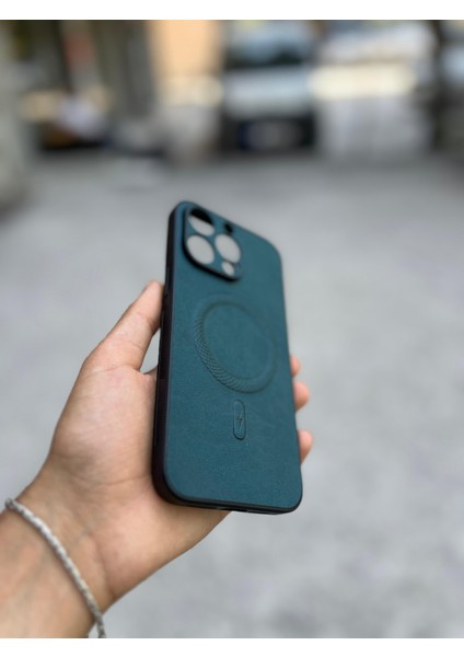 iphone 16 Pro Max Uyumlu Magsafe Özellikli Deri Görünümlü Silikon Kılıf fırsatları
