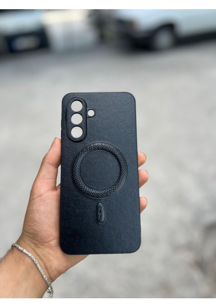 Xiaomi 15 Pro Uyumlu Magsafe Özellikli Deri Görünümlü Silikon Kılıf