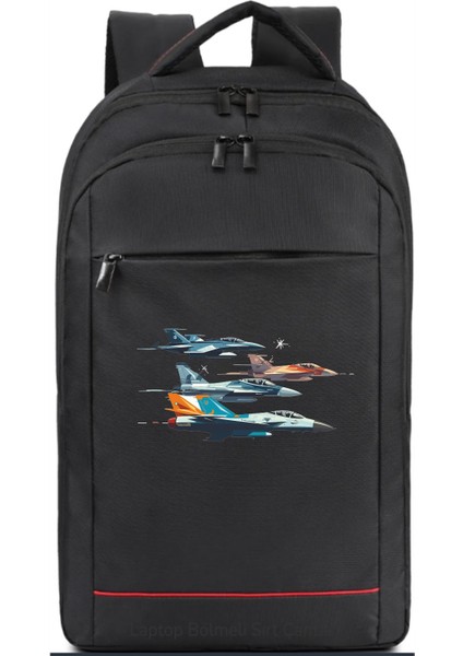 Kol Uçuşu Jet Uçak Temalı Sırt Çantası Pilot - Havacı - Uçak Tutkunu Hediye