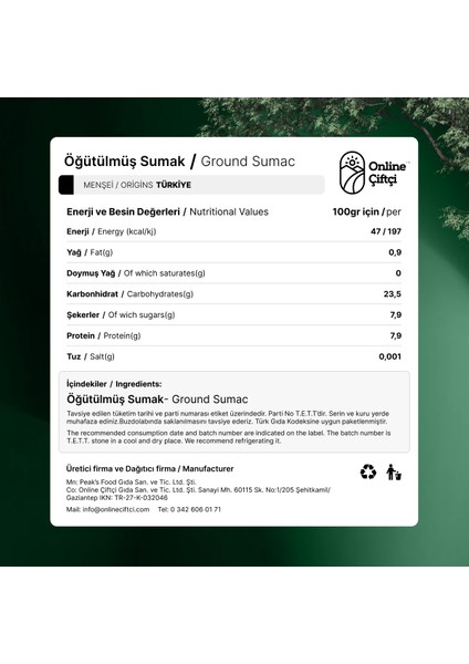 Sumak Öğütülmüş 90 gr fırsatları