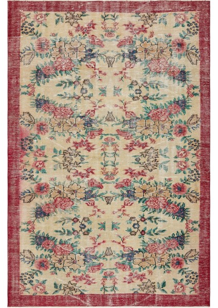 Atina Krem Eskitme Yün Modern Desenli Yün Hav Toz Vermez Leke Tutmayan Salon Yolluk Mutfak El Dokuma Halı