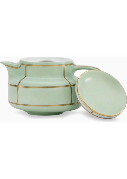 Retro Tarzda Colonna Çaydanlık Porselen 770ML Şık Altın Detaylı modelleri