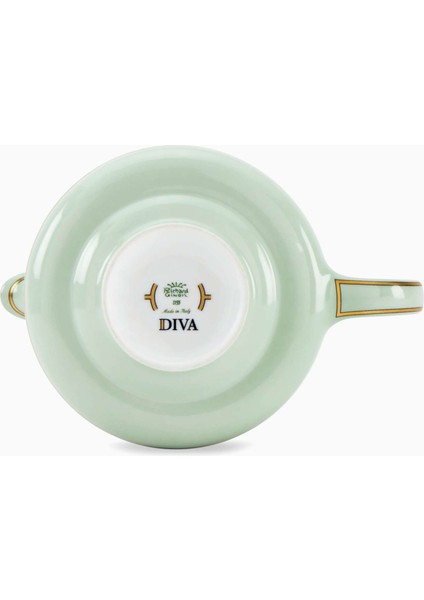 Retro Tarzda Colonna Çaydanlık Porselen 770ML Şık Altın Detaylı fırsatları