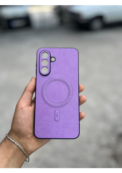 Xiaomi 15 Pro Uyumlu Magsafe Özellikli Deri Görünümlü Silikon Kılıf