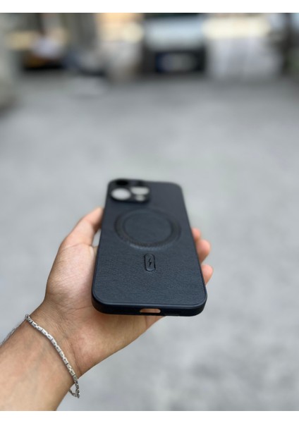 iphone 16 Pro Uyumlu Magsafe Özellikli Deri Görünümlü Silikon Kılıf fiyatları