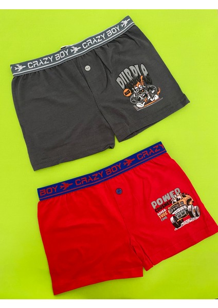 Erkek Çocuk Likralı Boxer 6'lı Paket-Renkli modelleri