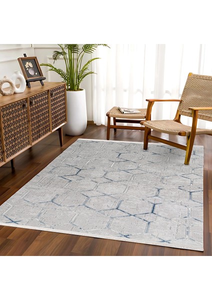 Gri Geometrik Etnik Modern Desenli Pamuk Makinada Yıkanabilir Hav Toz Vermez Leke Tutmayan Kaymaz Taban Dijital Makine Baskı Salon Yolluk Mutfak Halı fiyatları