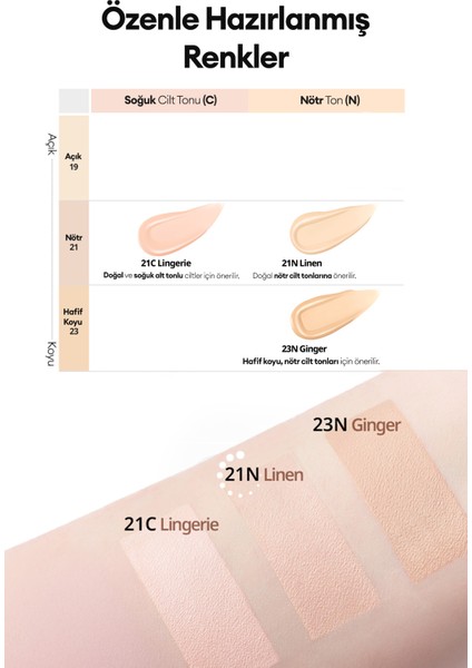 Mat Bitişli Clıo Kill Cover Founwear Cushion The Original Mini (21N Linen) SPF50+ Pa+++ modelleri