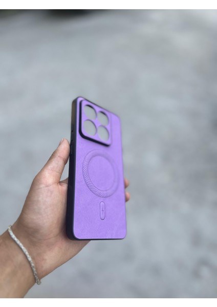 Xiaomi Mi 14T Pro Uyumlu Magsafe Özellikli Deri Görünümlü Silikon Kılıf fırsatları