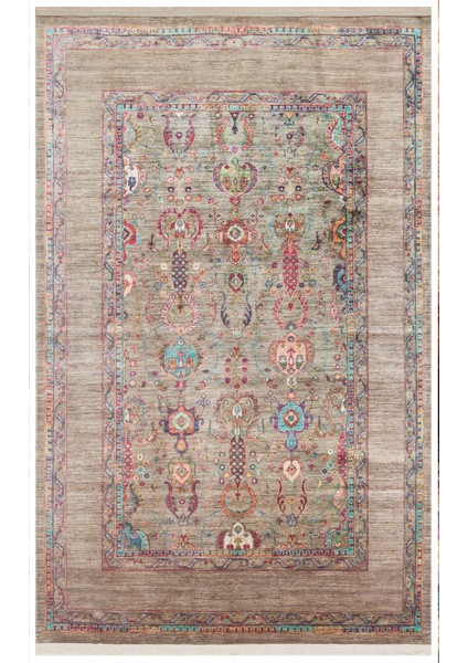 Vosendorf Yeşil Klasik Etnik Modern Desenli Hav Vermeyen Leke Tutmayan Kolay Temizlenen Yumuşak Makine Salon Yolluk Mutfak Halı