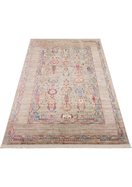 Vosendorf Yeşil Klasik Etnik Modern Desenli Hav Vermeyen Leke Tutmayan Kolay Temizlenen Yumuşak Makine Salon Yolluk Mutfak Halı fiyatları