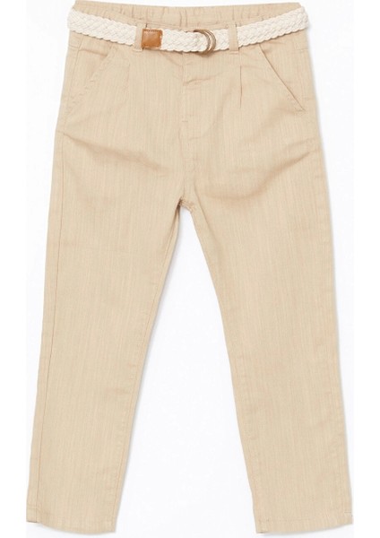 Lcw Kids Bej Beli Ayarlanabilir Gabardin Erkek Çocuk Pantolon