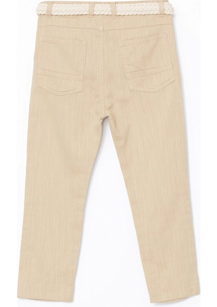 Lcw Kids Bej Beli Ayarlanabilir Gabardin Erkek Çocuk Pantolon modelleri