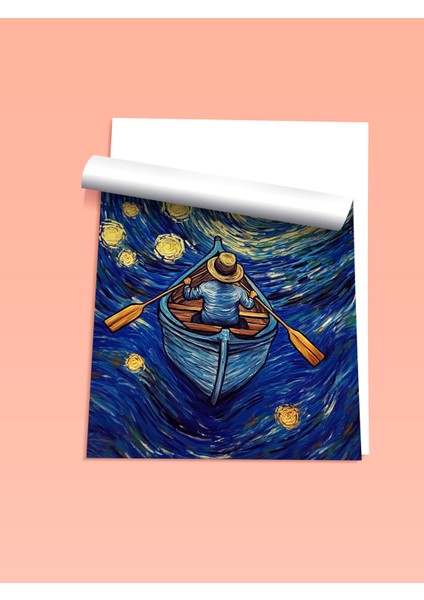 Çerçevesiz Poster, Yıldızlı Gece – Van Gogh Esintisi, Salon Dekoru Poster No: 110253 fiyatları