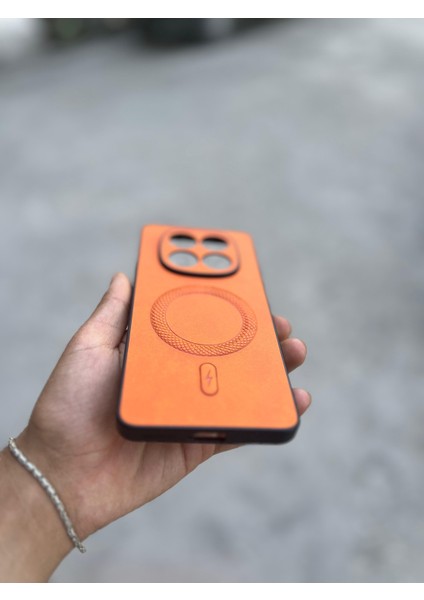 Xiaomi Redmi Note 14 Uyumlu Magsafe Özellikli Deri Görünümlü Silikon Kılıf fiyatları