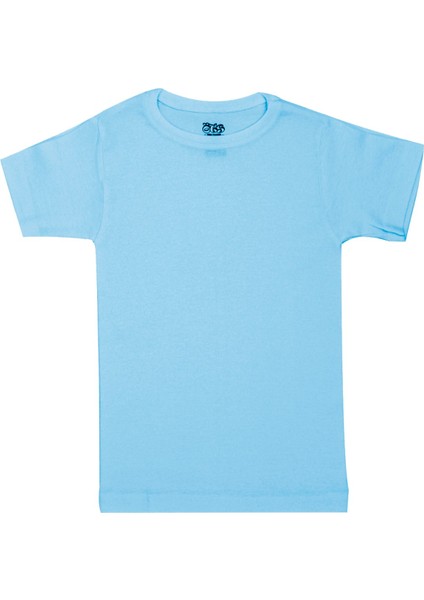 Erkek Çocuk T-Shirt Ribana Kapalı Yaka (%100 Pamuk)