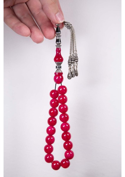 Küre Nakkaş Imameli 17'lik Sıkma Kehribar Tesbih modelleri