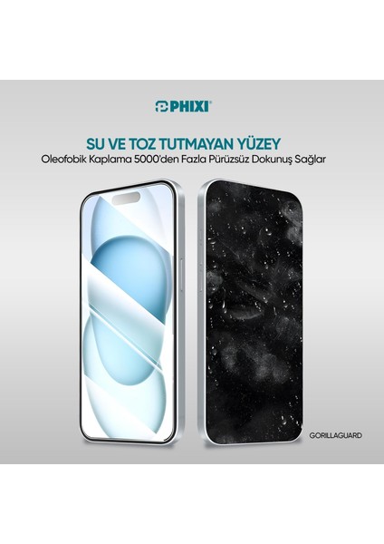 Gorilla Guard iPhone 15 Kırılmaz Cam – Hd Temperli, Tekrar Yapışabilir, Suyla Temizlenebilir, Anti-Statik, Süper Kavisli Ekran Koruyucu fırsatları
