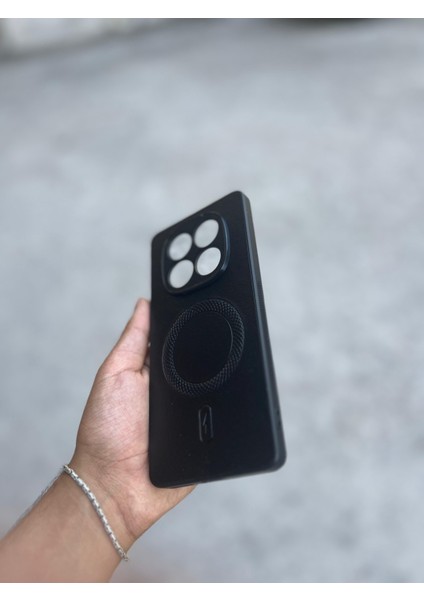 Xiaomi Redmi Note 14 Uyumlu Magsafe Özellikli Deri Görünümlü Silikon Kılıf modelleri