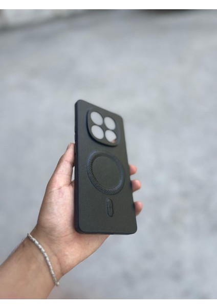Xiaomi Redmi Note 14 Uyumlu Magsafe Özellikli Deri Görünümlü Silikon Kılıf fırsatları