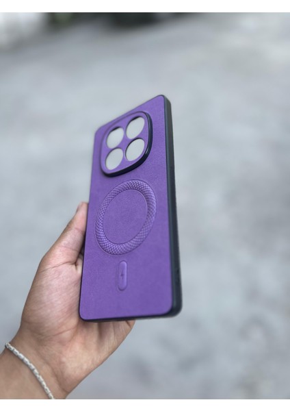 Xiaomi Redmi Note 14 Uyumlu Magsafe Özellikli Deri Görünümlü Silikon Kılıf fırsatları