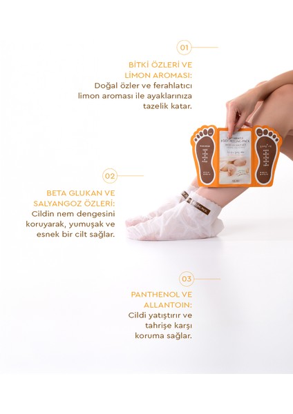 Miracle Foot Peeling Pack - Mjcare Çorap Tipi Ayak Peeling Maskesi 3'lü modelleri
