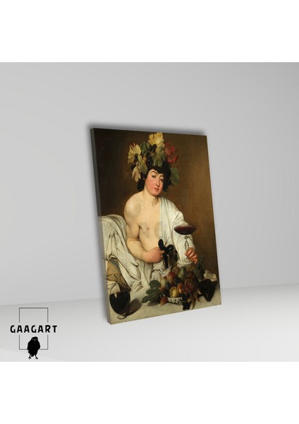 Tekli Dikey Kanvas Tablo Ünlü Eserler Caravaggio Bacchus fiyatları