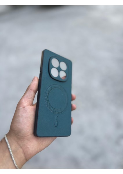 Xiaomi Redmi Note 14 Uyumlu Magsafe Özellikli Deri Görünümlü Silikon Kılıf fırsatları