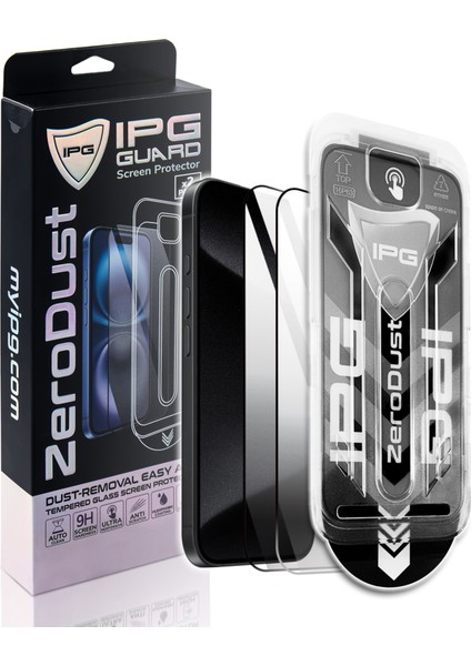 Zero Dust, iPhone 15 Pro Max için Toz Önleyici Aplikatörlü Temperli Cam Koruma (2 Adet)