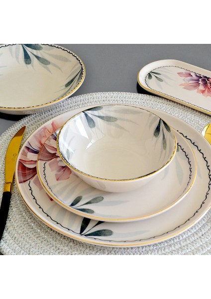 Glore Asya Charlotte Altın Yaldızlı Yemek Takımı 27 Parça fiyatları